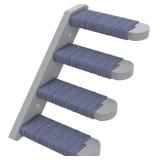 Skywin Cat Steps - Grey Solid Rubber Wood Cat Stai