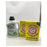 Lysol Landry Sanitizer & (2) Arm & Hammer Super Wa