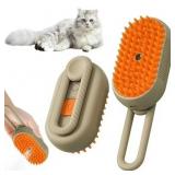 3-in-1 Cat Grooming Brush   Water Spray & Self-Cle