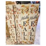 Lot Of 4 Fall Porch Signs