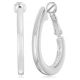 Napier Large Oval Hoop Earrings