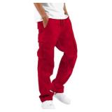 HUNGSON Mens Cargo Pants Drawstring Casual Hiking