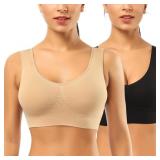 Size 1x/9  BESTENA Comfort Bra, Seamless Removable