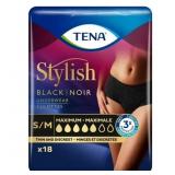 Tena Stylish Black Underwear for Women, Maximum, S