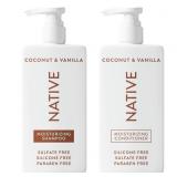 Native Coconut & Vanilla Shampoo and Conditioner C