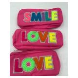 Lot of 3 make-up/pencil bags NEW