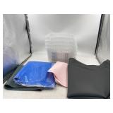 Five 23x23 rubber mats 3 different colors , one 36