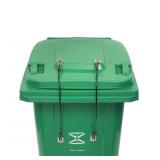 TonGass (2-Pack, Black Garbage Trash Can Locks wit