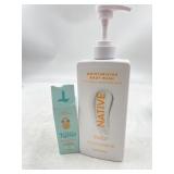 Dry shampoo and body wash