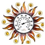 Indoor Outdoor Thermometer, Sun Wall Mounted Therm