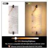 2 Pack 2 Light 15.7" Square Alabaster Marble Bathr