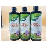New (lot of three) Natures Way flax oils