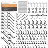 INCLY 176PCS Extra Thick Pegboard Hooks, 1/4" Heav