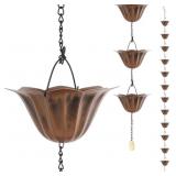9FT Lotus Rain Chain, Rain Chains for Gutters with