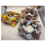 Lot of theee faux wreaths