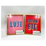 2 giant wooden signs for bedroom