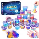 24 Pack Galaxy Slime Kit, Galaxy Slime Cup Party F