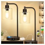 Set of 2 Industrial Touch Control Table Lamps with