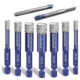 9-Piece Dry Diamond Drill Bit Set for Porcelain,Ti