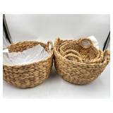 4 wicker baskets - 2-12" 1-11" 1-10"