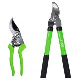 Garden Shears Set with Bypass Pruning Shears & Lop