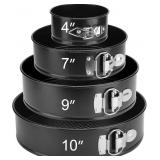 Springform Pan Set of 4, 4/7/9/10inch Cake Pan, No
