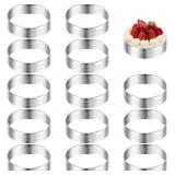 13Pack 2 Inch Stainless Steel Tart Ring,Mousse Tar