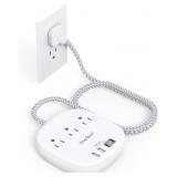 Flat Plug Power Strip, 6ft Ultra Flat Extension Co