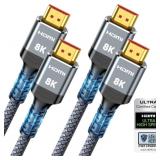 10K 8K HDMI 2.1 Cable 2-Pack 6.6FT, Highwings Cert