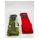 Med Lot Of 2 Stance Casual Socks Green & Red Crew