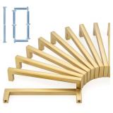 KOOFIZO Solid Square Brushed Gold Kitchen Cabinet