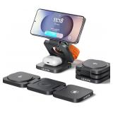 LULULOOK Qi2 Foldable 3 in 1 Wireless Charging Sta