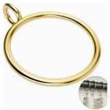 50 Pack Gold Metal Curtain Rings with Eyelets, 1.5