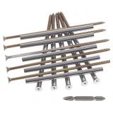 Gutter Screws 7 Inch, White, 9 Pack | Stainless St