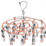 PHYDELU Drying Rack Clothing with 24 Clips Sock Ha