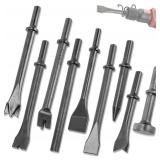 Air Hammer Bits Set - 9pcs Pneumatic Hammer Chisel