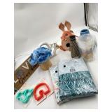 Spring lot - decor , metal bird house , wooden sig