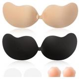 Size D cup Sticky Bra Backless Adhesive Strapless