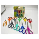 13 pairs of scissors- 3 pair pattern cutting sciss