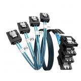 SATA-III Cable, 4Pcs/Set 6Gb/s -SATA Cable, 7pin F