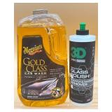 Meguiars car wash and 3D glass polish