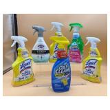 Cleaning supplies sprays oxi clean and more