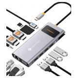 NOVOO USB C Docking Station Dual Monitor HDMI for