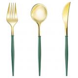 Lullaby 90PCS Gold Plastic Silverware - Utensils P