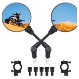 Motorcycle Mirrors with 7/8" Handlebar Mount, ATV