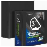 6 pack! Comix Durable 3 Ring Binder, 3 inch D Ring