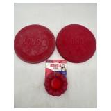 Lot of 3 KONG Dog Toys   2 Classic Rubber Flyer Fr