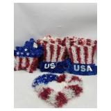 Lot of 22 - 8 USA Theme Stars, 13 USA Theme Hats,