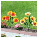 ONLY 5- Yaocom 1 Pack Metal Flowers for Outdoor, D