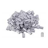 50Pcs Aluminum Crimping Loop Sleeves Cable Crimp f